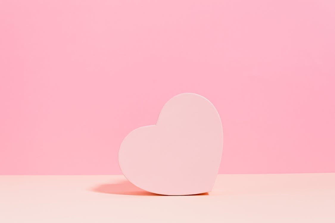 Pink Heart on Studio Background · Free Stock Photo