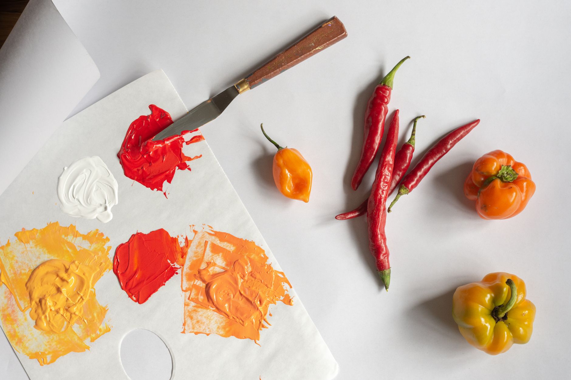 Colorful vegetarian chili with habanero