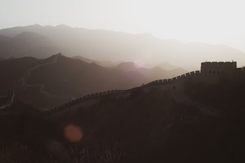 Free The Great Wall of China Under a Foggy Sky Stock Photo