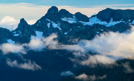 Jagged glaciated peaks of the North Cascades, the American Alps