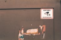 Sticker with Attention Video Surveillance on the Door