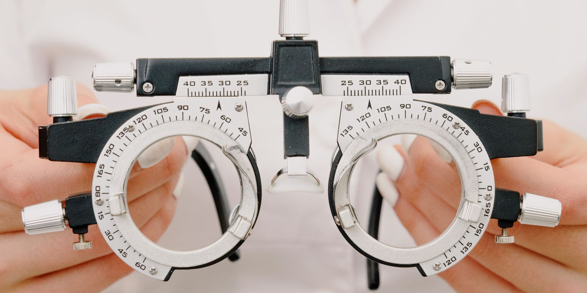 Optometrist during an eye exam