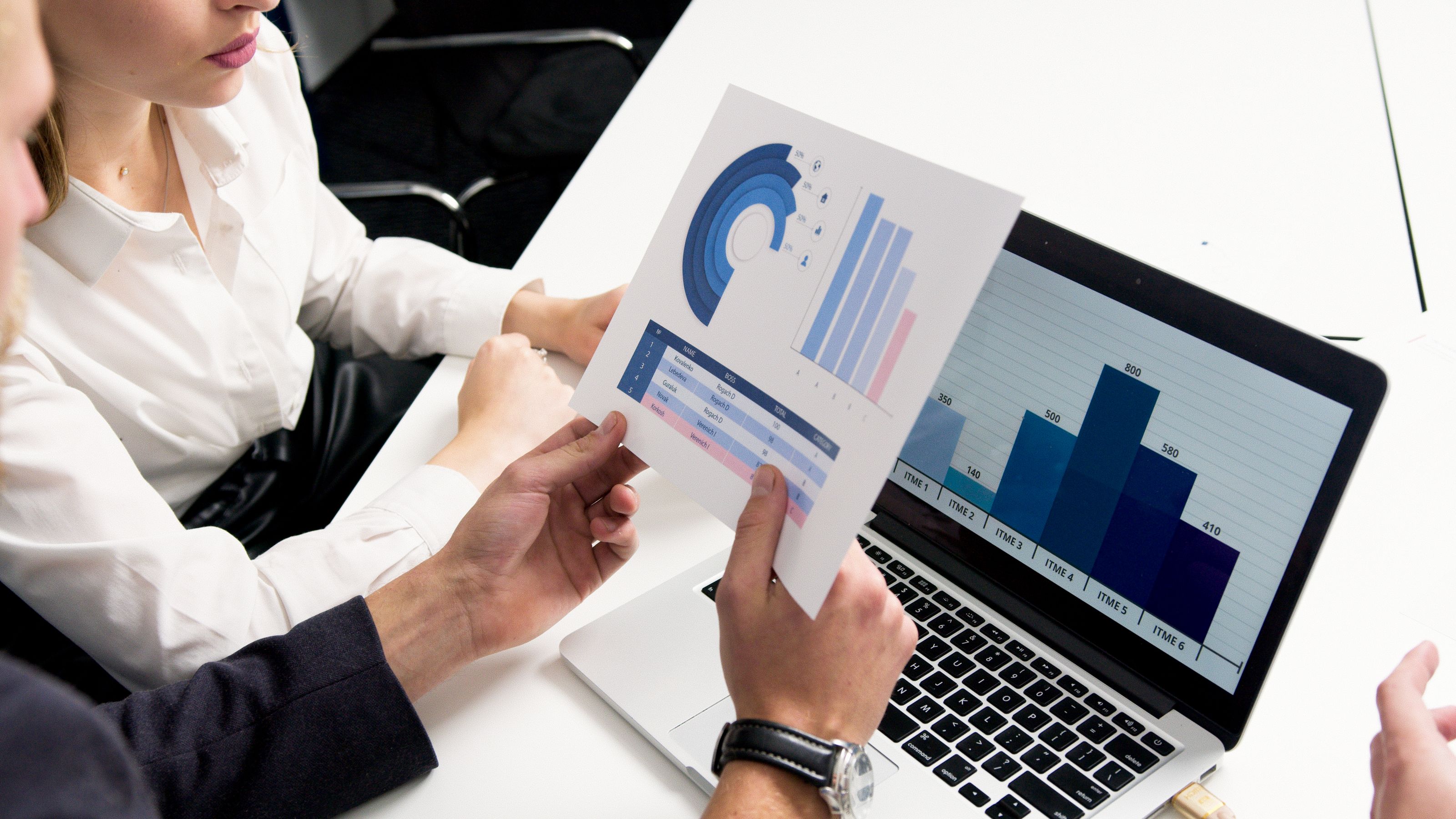Marketer and analyst mapping ecommerce funnel performance
