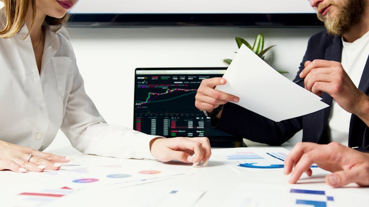 Man And A Woman On A Business Meeting