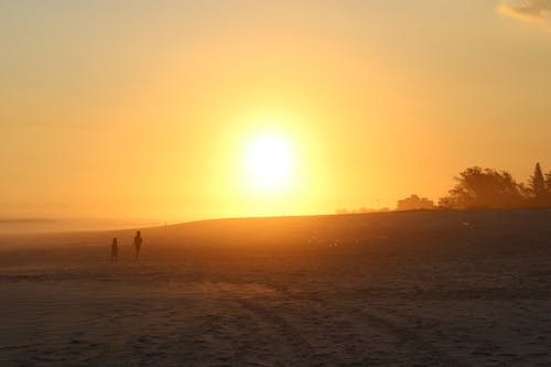 Sunset Over a Beach 