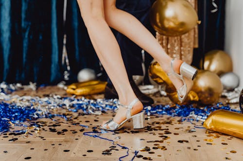 Free Feet in High Heels on Party Stock Photo
