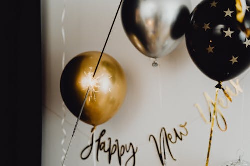 Foto profissional grátis de ano novo, balões, celebração