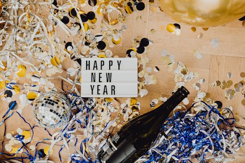 Free Mess After New Year Party Stock Photo