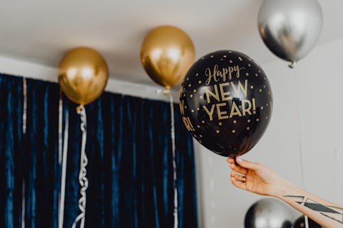 Happy New Year Balloons Decoration in Room