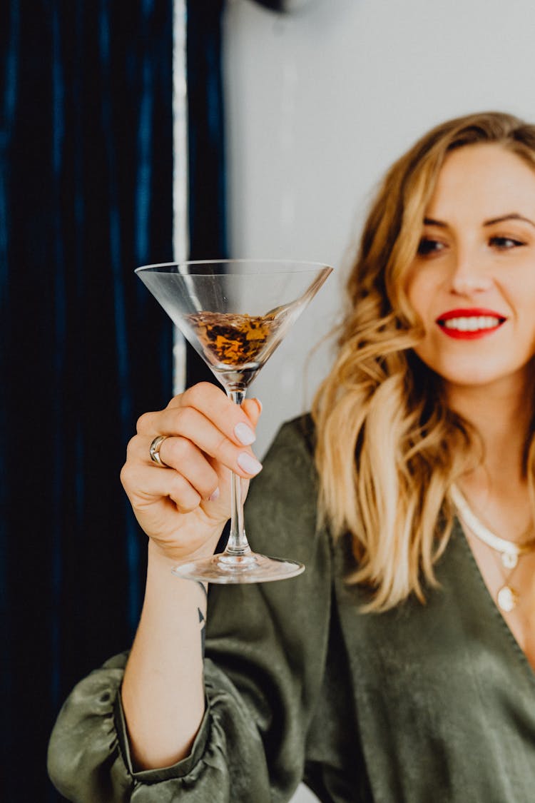 Woman Holding A Martini Glass