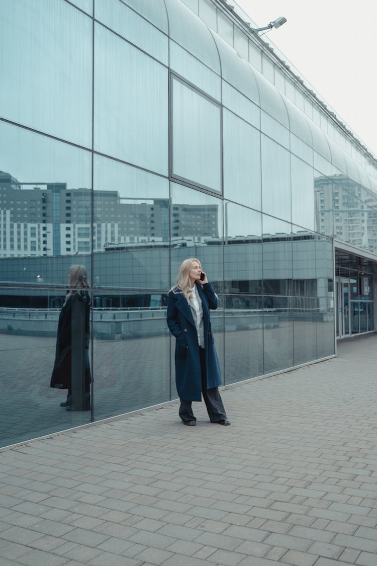 A Businesswoman On The Phone