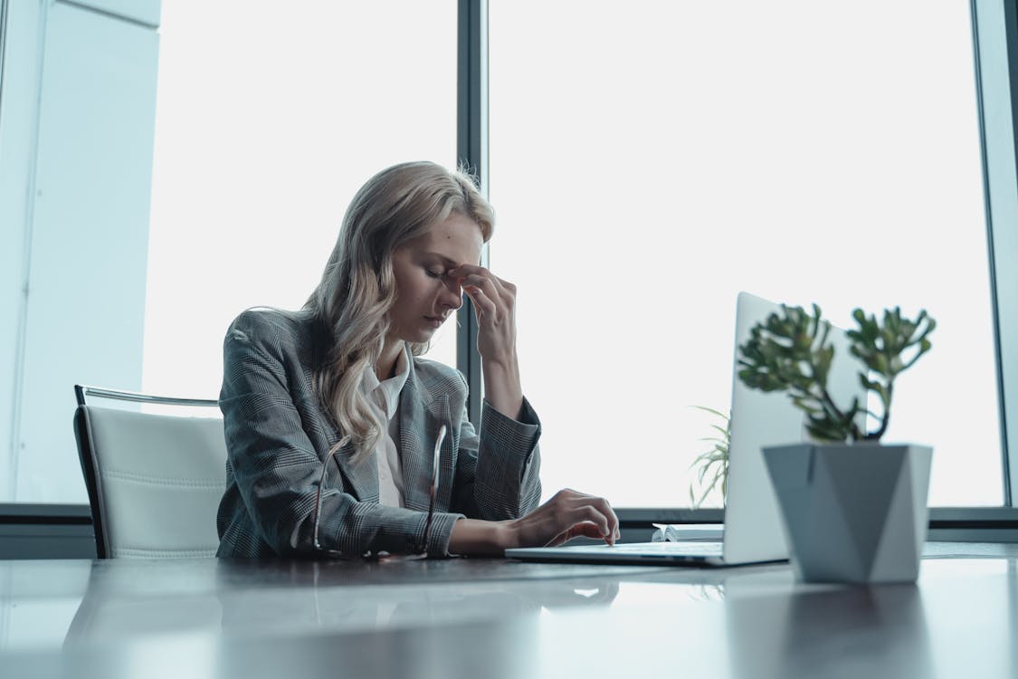 Free Woman Stressed at Work  Stock Photo