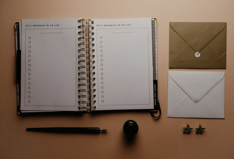 Notes and checklist on a desk