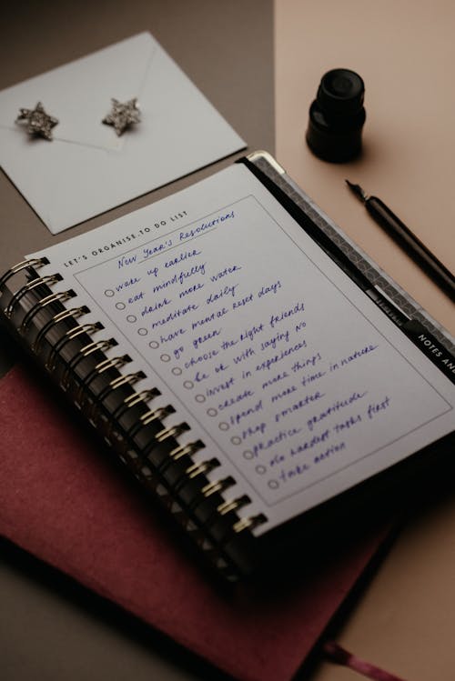 White Notebook on the Table