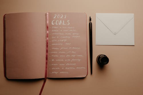 Brown Notebook on the Table