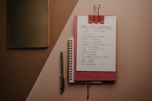 Free Notebooks on the Table Stock Photo