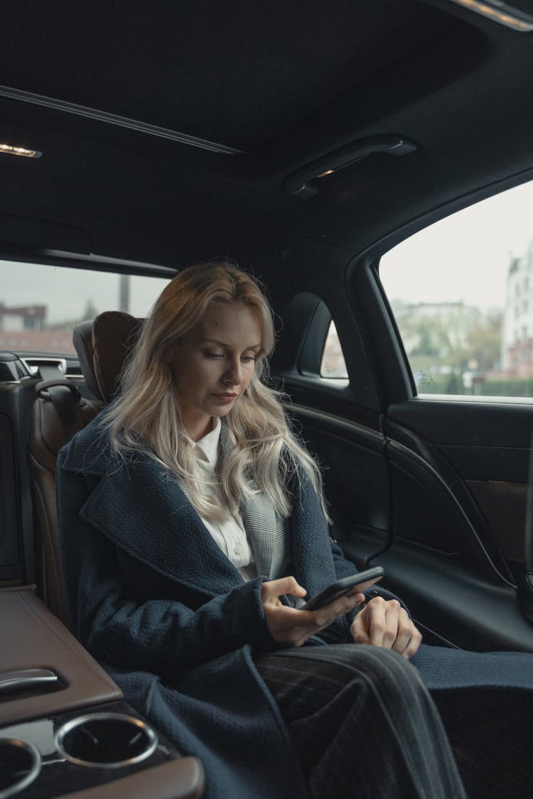 Woman Inside A Vehicle