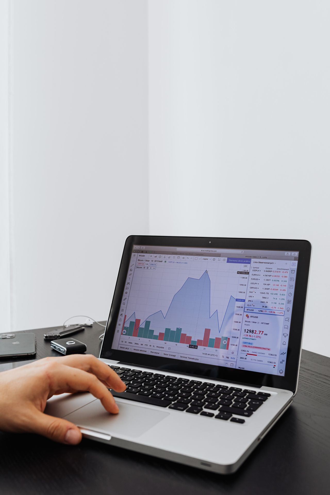 Analista de dados focado em monitor exibindo dashboard de KPIs com gráficos, métricas de performance e indicadores de negócio em ambiente corporativo.