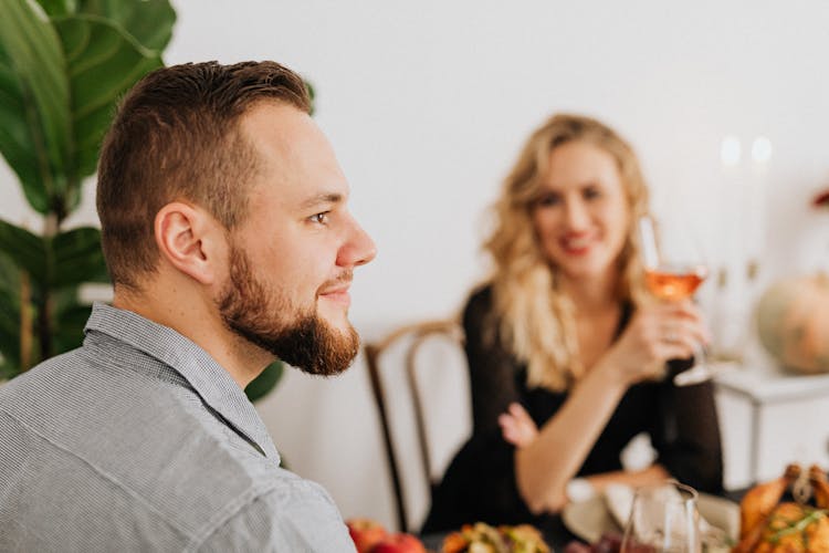 Couple Having Dinner Together