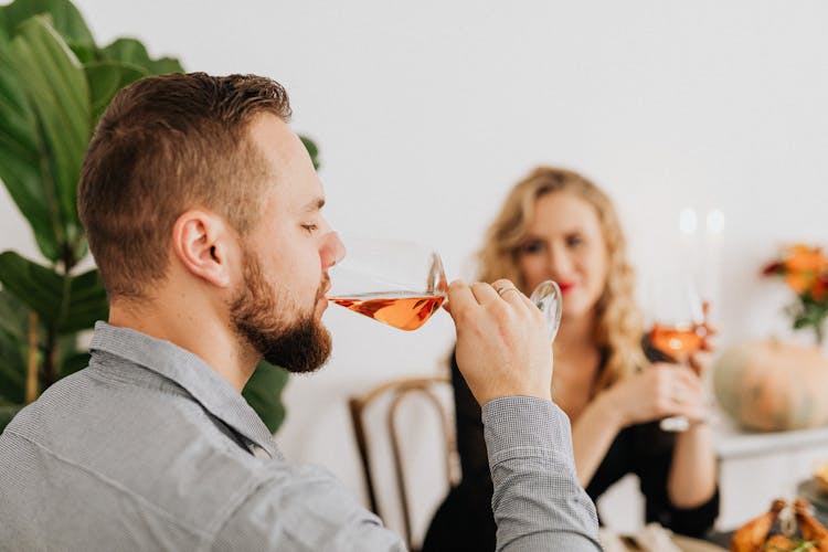 Couple Drinking Wine