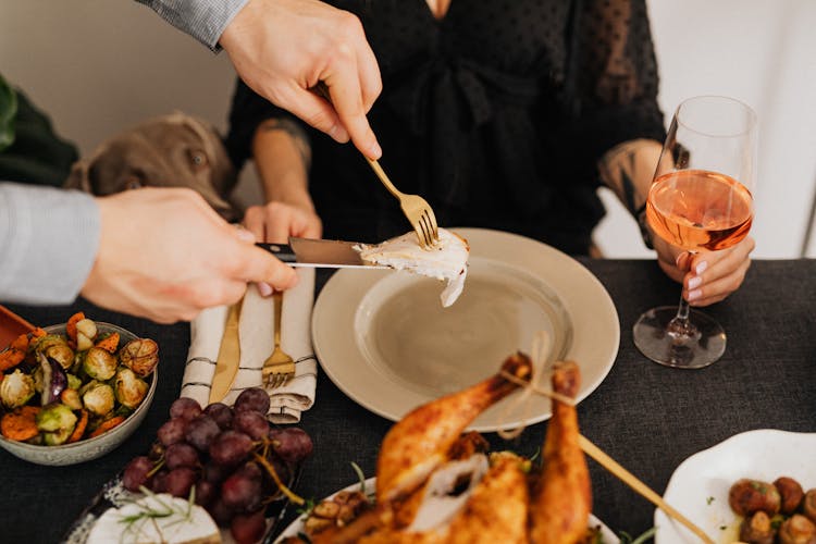 People Eating Homemade Dinner 