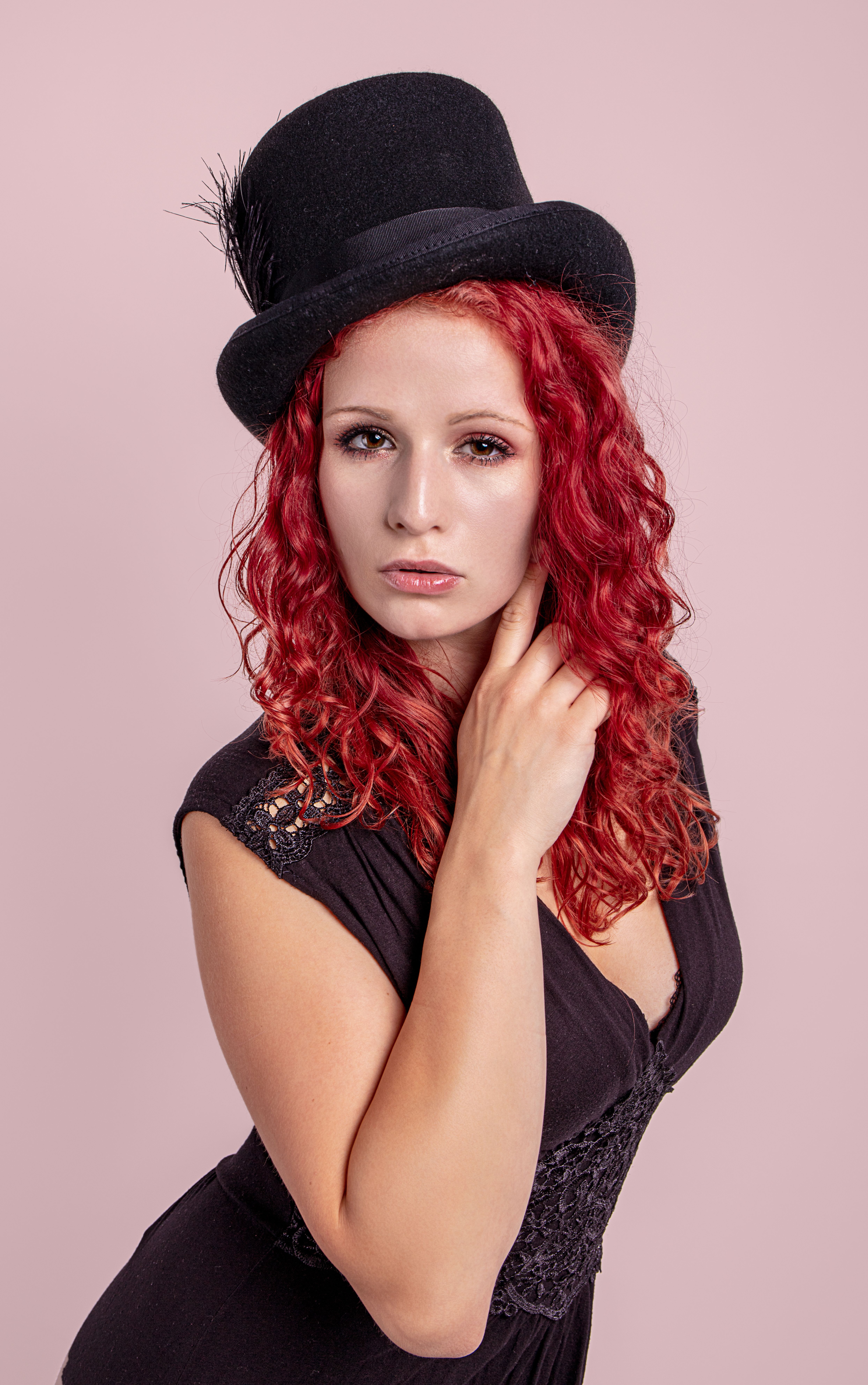 Woman in Black Dress and Black Hat · Free Stock Photo