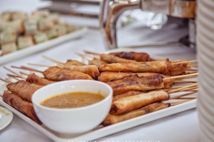 Close-Up Shot Of Banana Lumpia