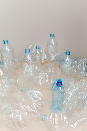Plastic bottles arranged on a table — photo by Polina Tankilevitch on Pexels
