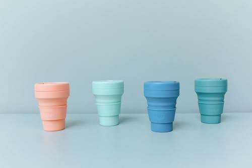 Pastel Color of Collapsible Coffee Cups