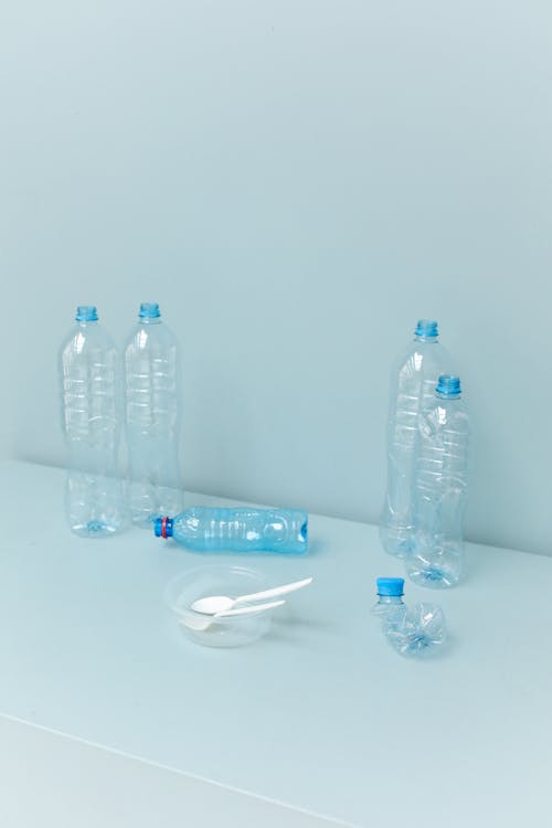 Free Close-Up Shot of Plastic Bottles Stock Photo