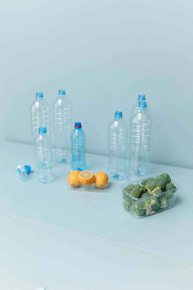 Close-Up Shot Of Vegetables And Fruits In Plastic Containers