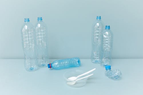 Free Close-Up Shot of Plastic Bottles Stock Photo