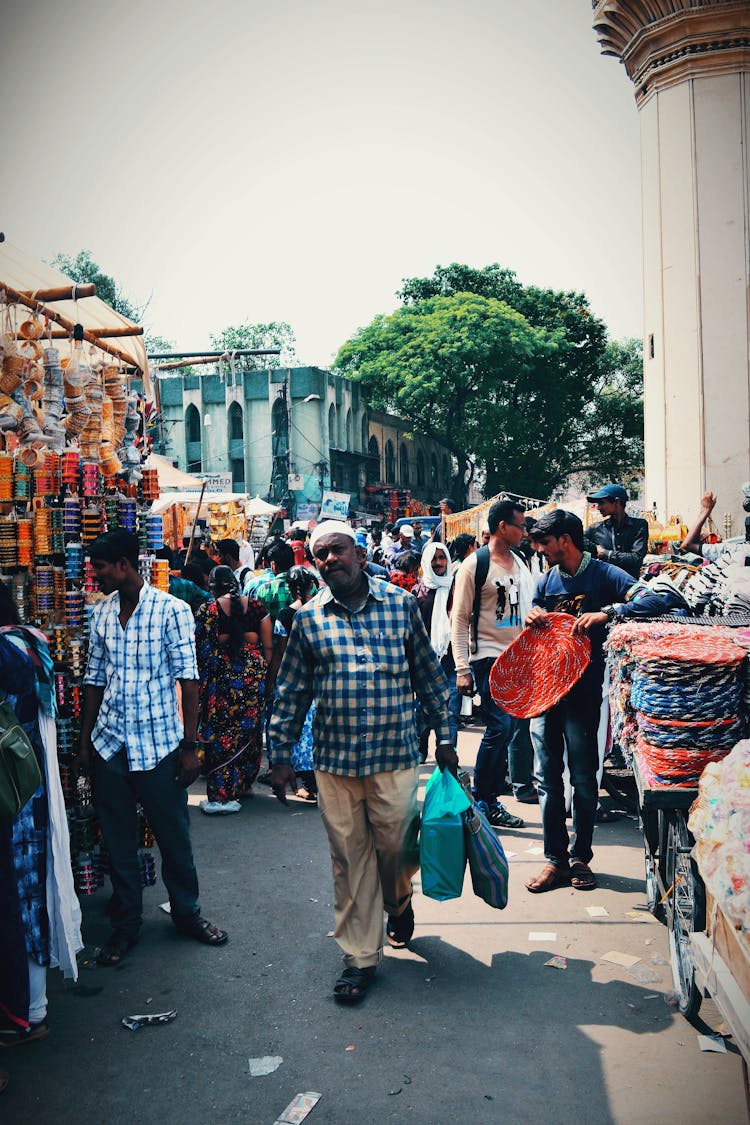 People At Traditional Open Air Market