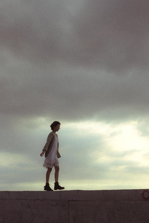 Free stock photo of beach walking, playful, sky