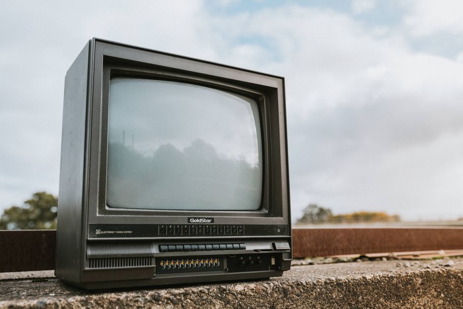 half|old television set