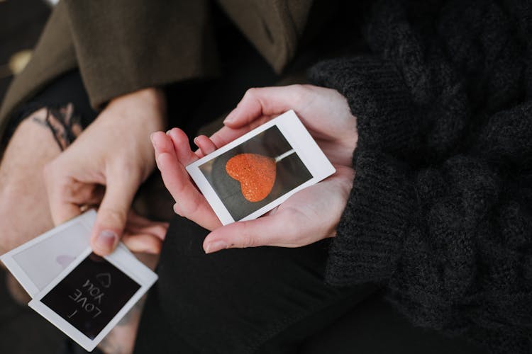 Crop Couple With Instant Photos