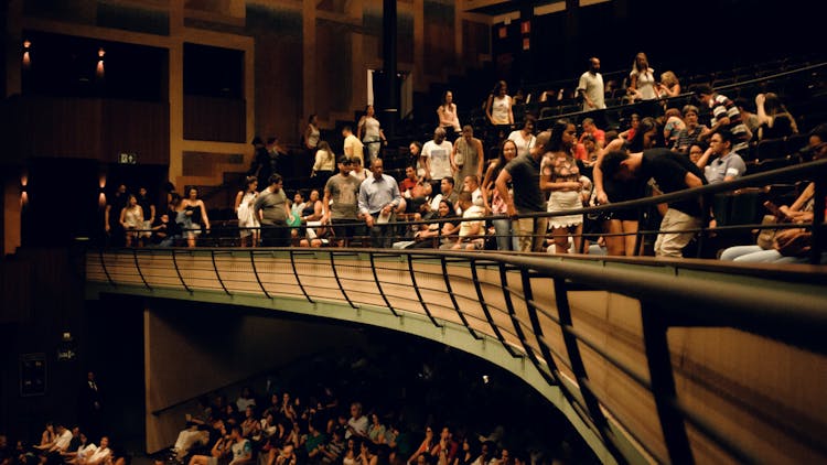 Audience Sitting In Balcony Of Concert Hall