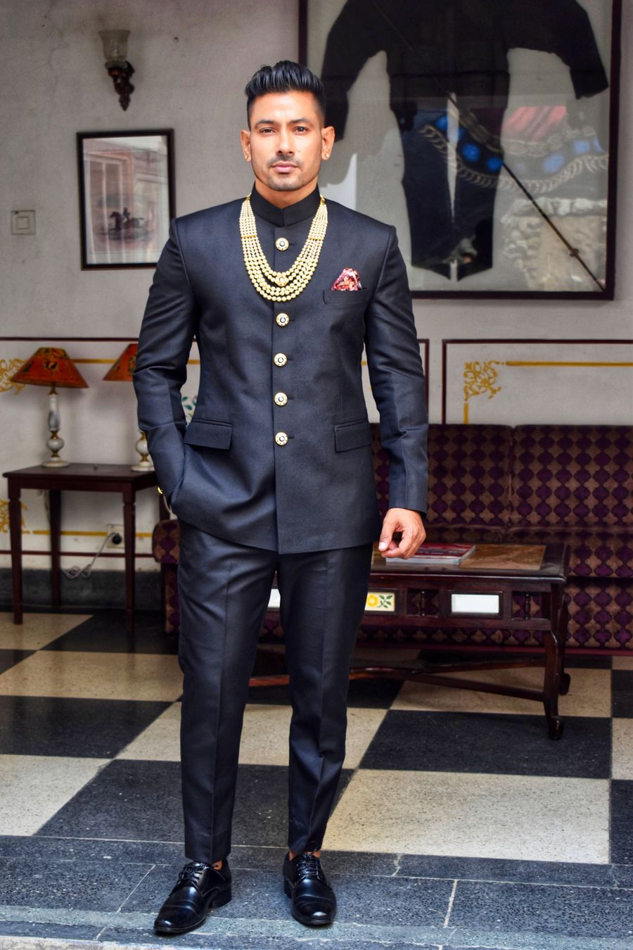 Navy Bandhgala