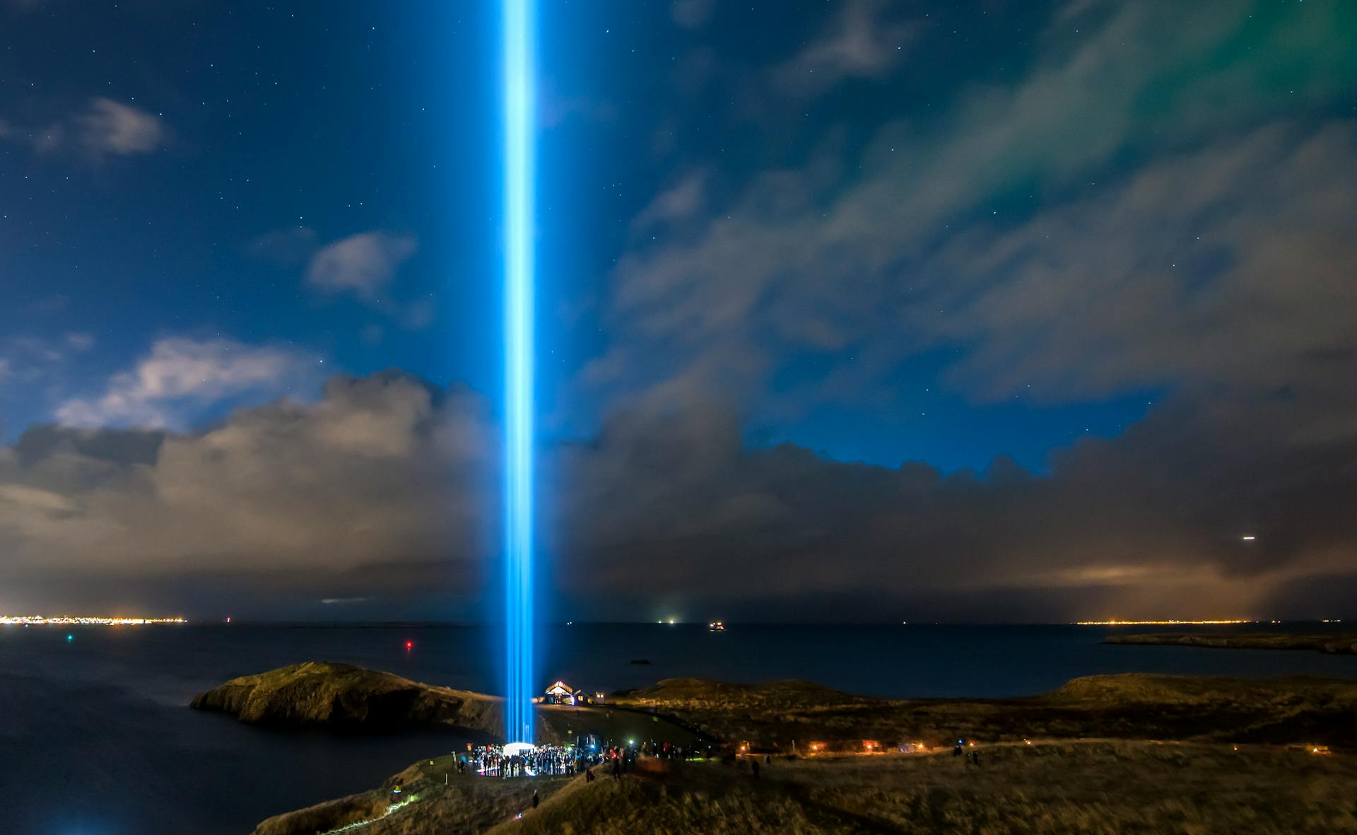 The Imagine Peace Tower in Videy Island