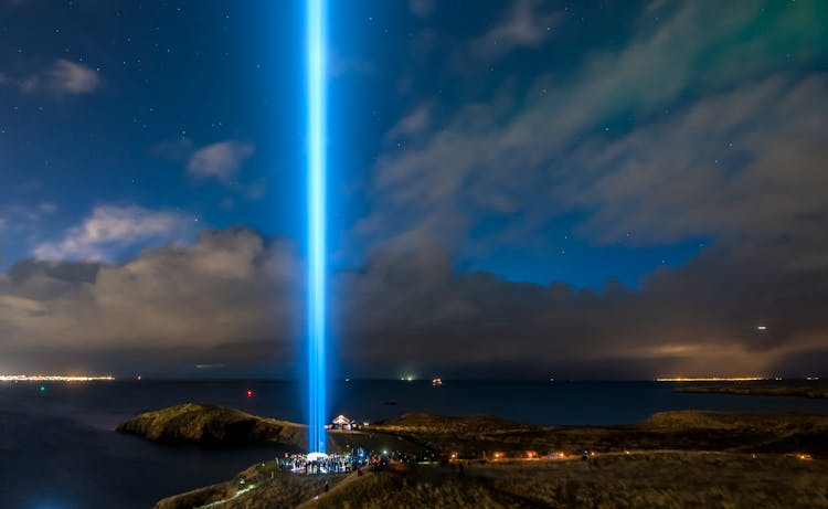 The Imagine Peace Tower In Videy Island