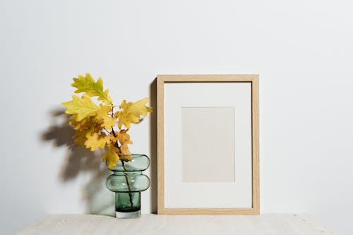 A Frame and a Twig in a Vase