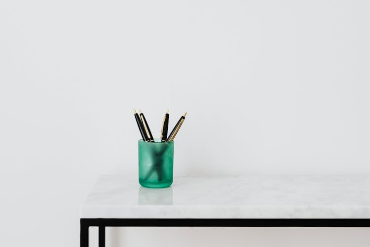 Pencil Cup On A Table