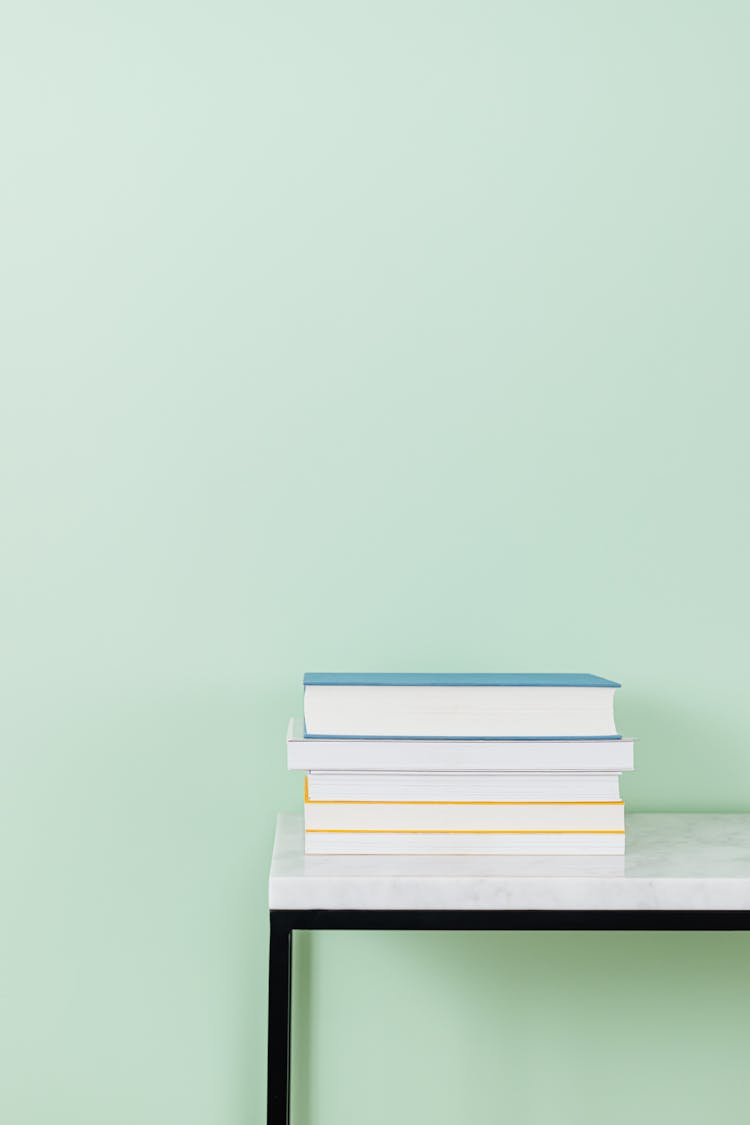 Stack Of Books On The Table