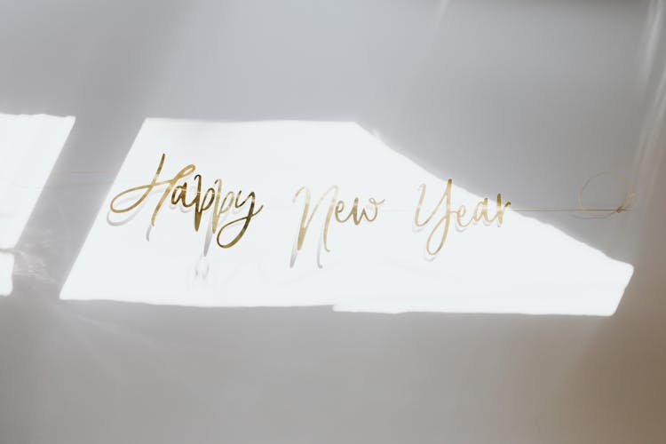 Happy New Year Text On Decoration