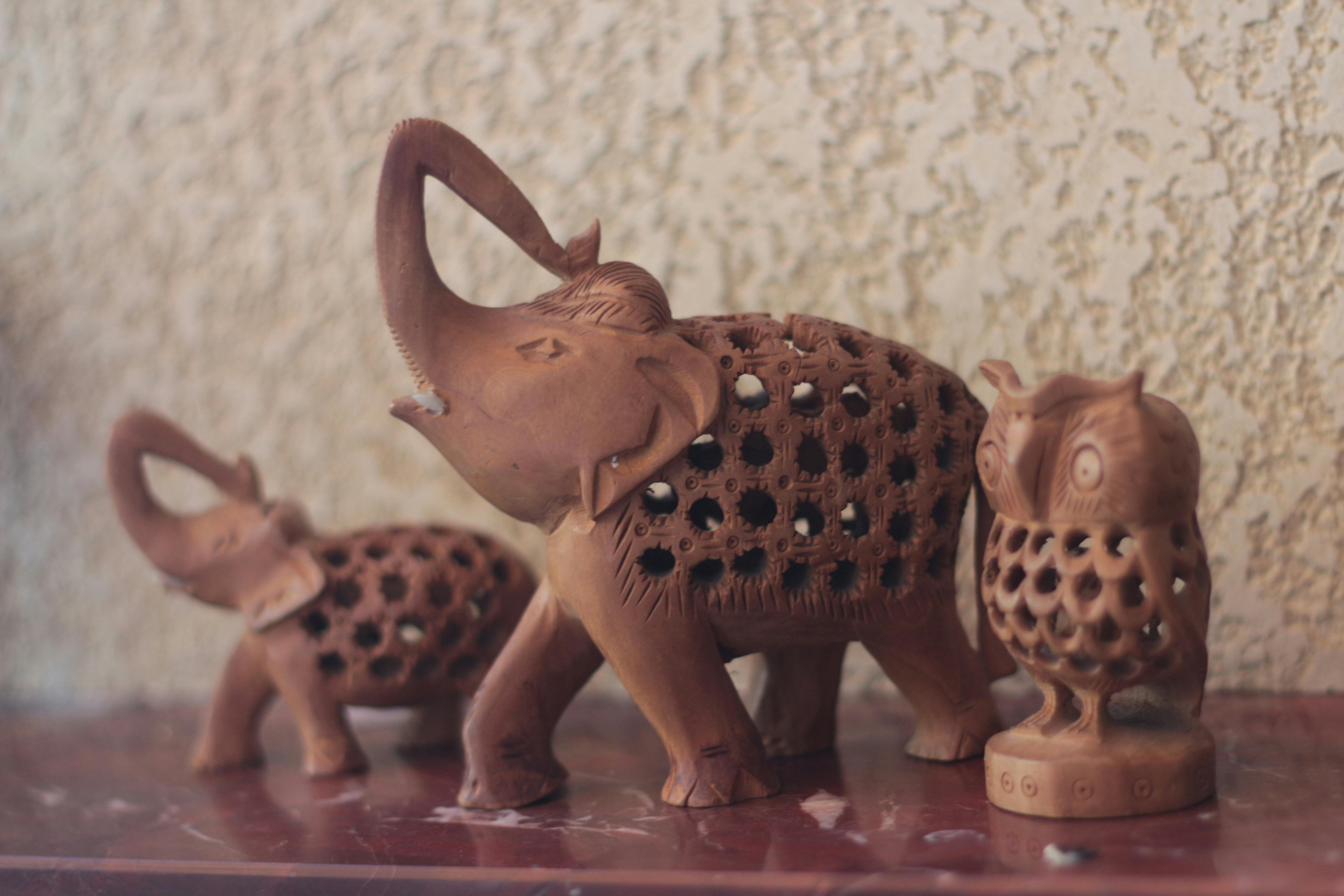 Free stock photo of carved, elephant, miniature
