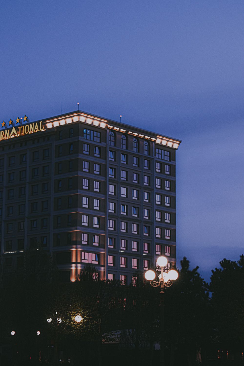 InterContinental Dar Al Iman Madinah hotel exterior at dusk