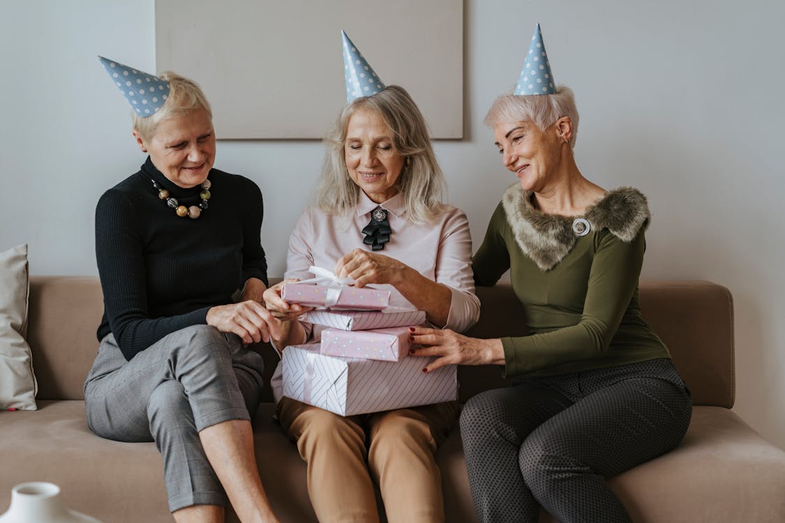 Free Three Women Celebrating Birthday Stock Photo