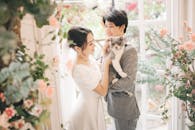 Newlyweds with a Cat