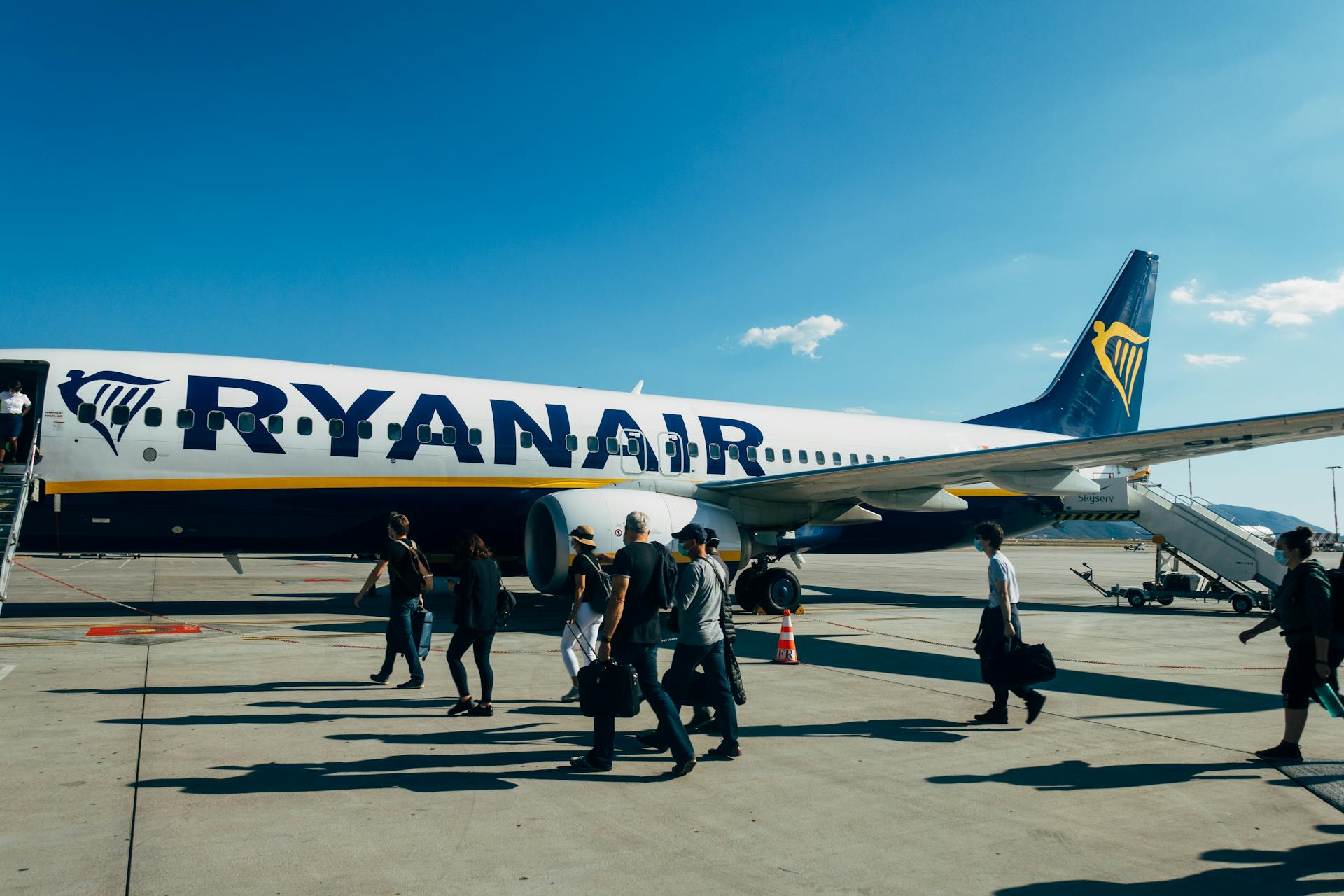 L'embarquement dans l'avion