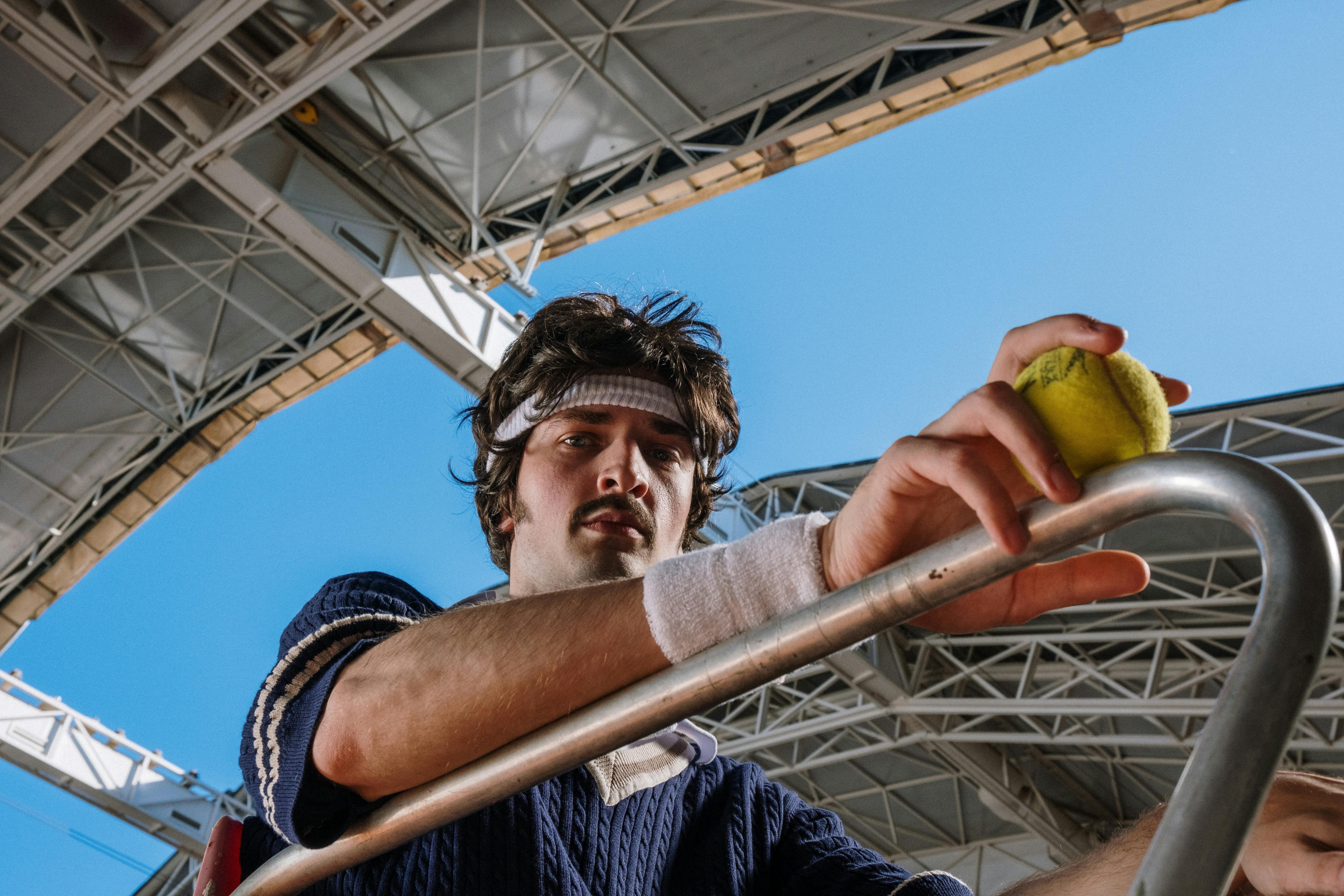 portrait of tennis player at outdoors court